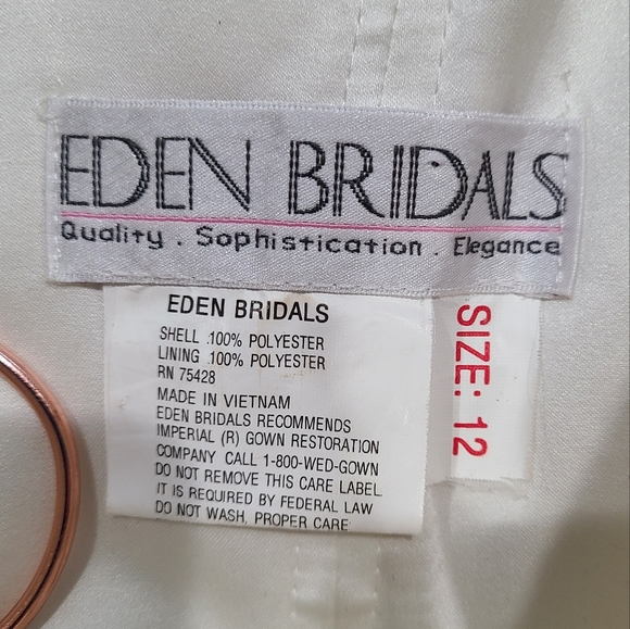 Cream Off White Country Lace Tulle Wedding Dress by Eden Bridals - Picture 11 of 13
